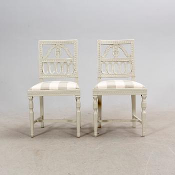 Four Swedish late gustavian chairs.