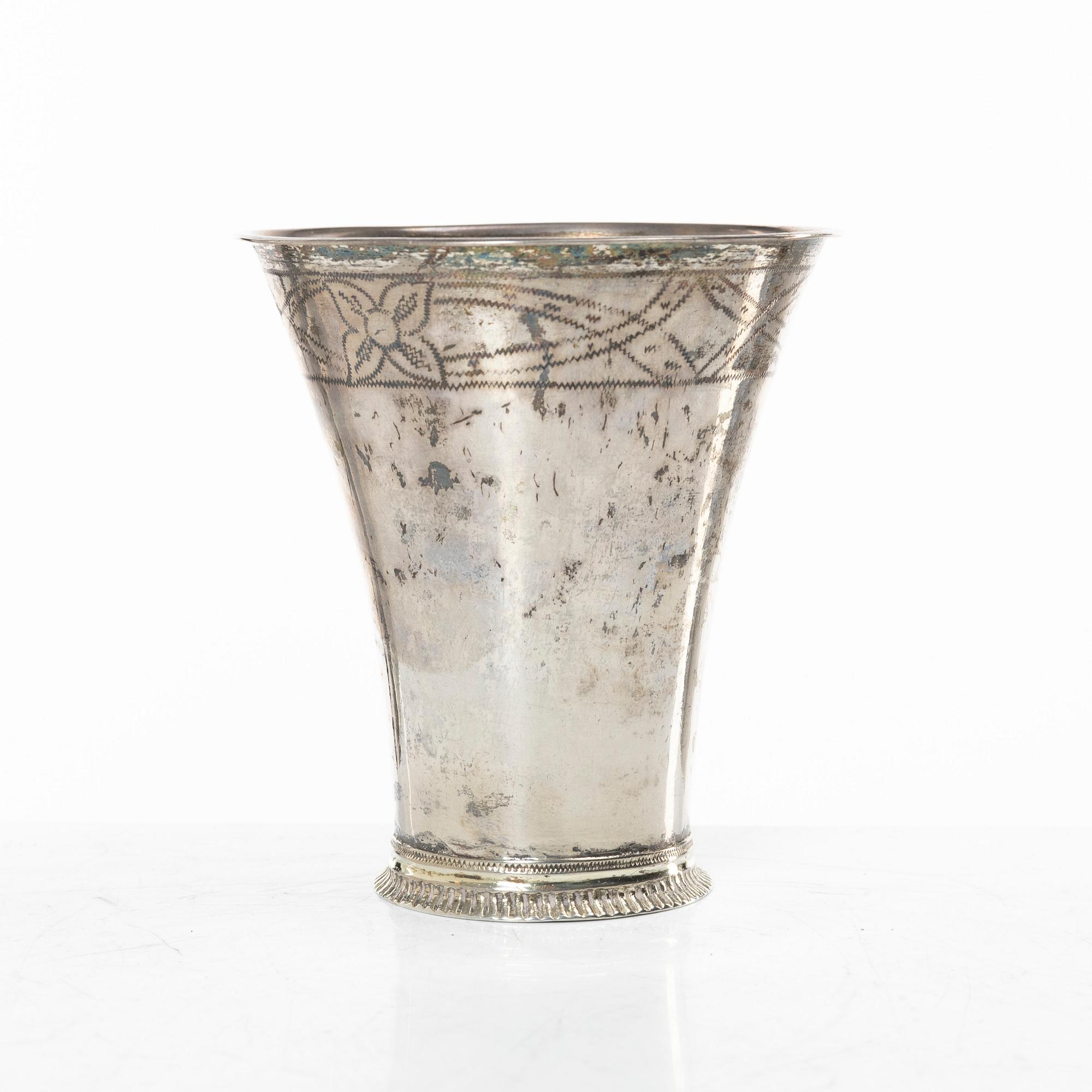 Peter Johan Zetterling, a silver beaker, Linköping, 1790.