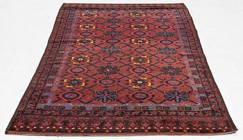 An antique Beshir rug, middle of Amu Darya region, c. 214 x 126 cm.