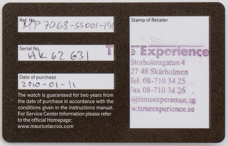 MAURICE LACROIX, Masterpiece, Calendrier Rétrograde, wristwatch, 43,5 mm,