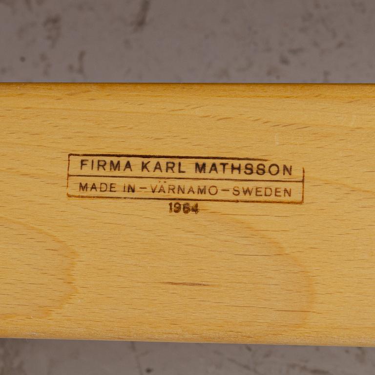 Bruno Mathsson, fåtöljer, ett par, "Eva", Firma Karl Mathsson, Värnamo, 1964.