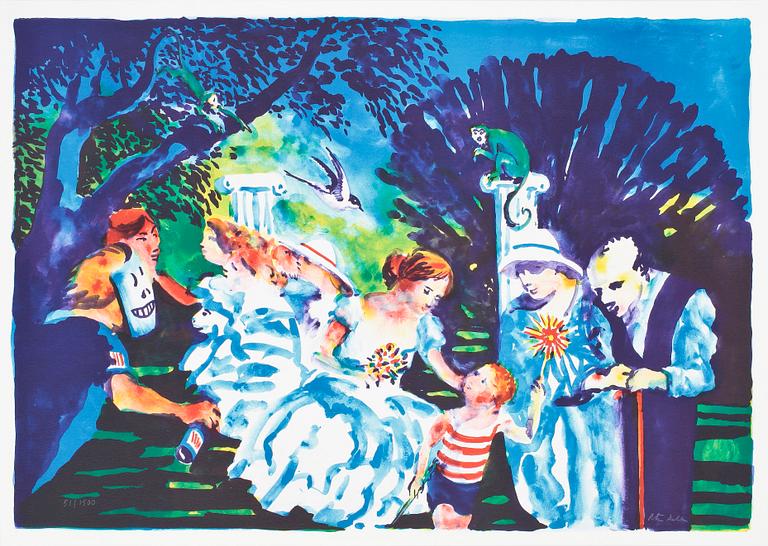 PETER DAHL, färglitografi, signerad och numrerad 51/1500.