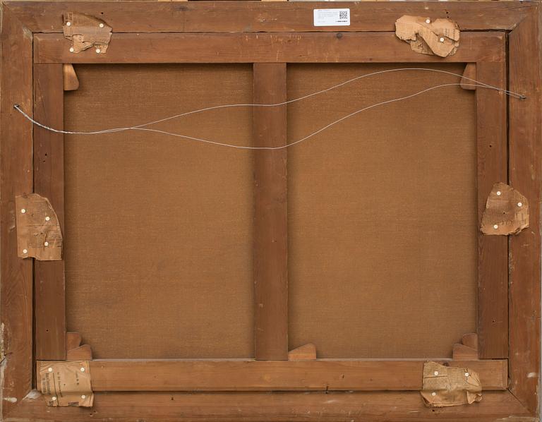 OKÄND KONSTNÄR, olja på duk, otydlig signering, kopia efter Amalia Lindegren. 1800-tal.