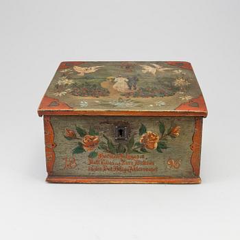 A brides box, dated 1896.