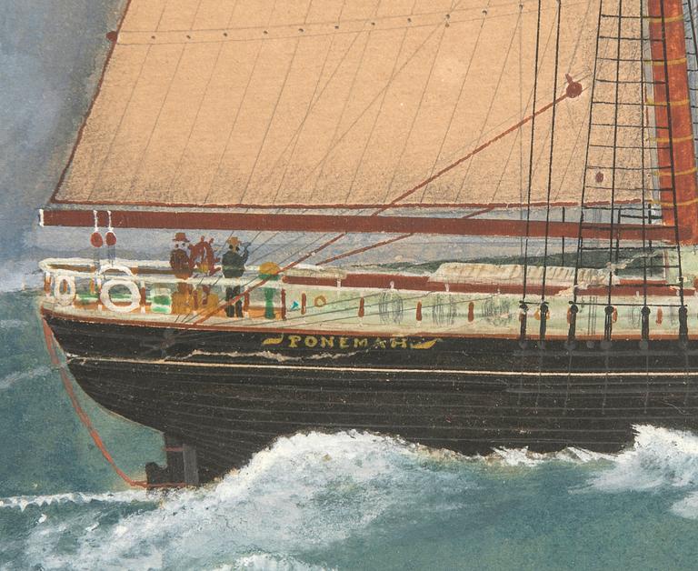 Okänd konstnär 1800/1900-tal , fartygsporträtt.