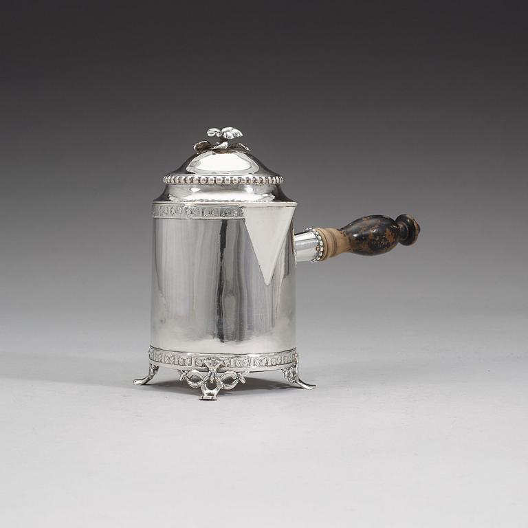 A Swedish 18th century silver milk-jug, marks of Stephan Halling, Örebro 1788.