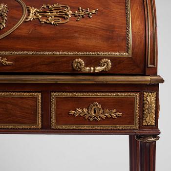 A Louis XVI gilt-bronze mounted mahogany cylinder desk by F. Schey, (master in Paris 1777).