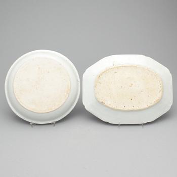 FAT, 2 st, porslin, Jiaqing, Kina, 1800-tal.