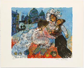 THEO TOBIASSE, PORTFOLIO with 4 lithographs in colour, signed 27/150.