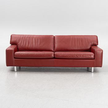 A red leather sofa, Dux, Sweden, end of the 20th century.