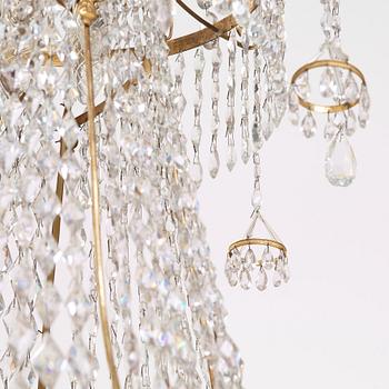 A late Gustavian fifteen-light chandelier by C. H. Brolin (1765-1832).