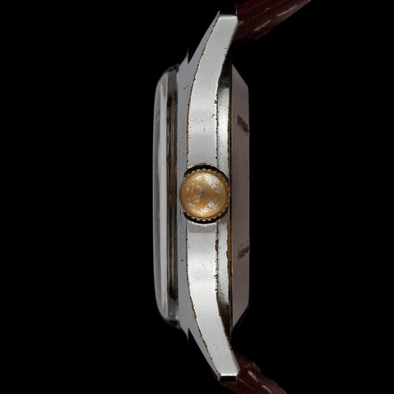 ARMBANDSUR, herr, Courbet, Frankrike, förkromad, 1900-talets mitt.