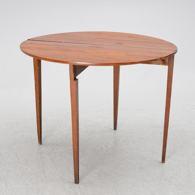 A Gustavian style card table, 19th century.
