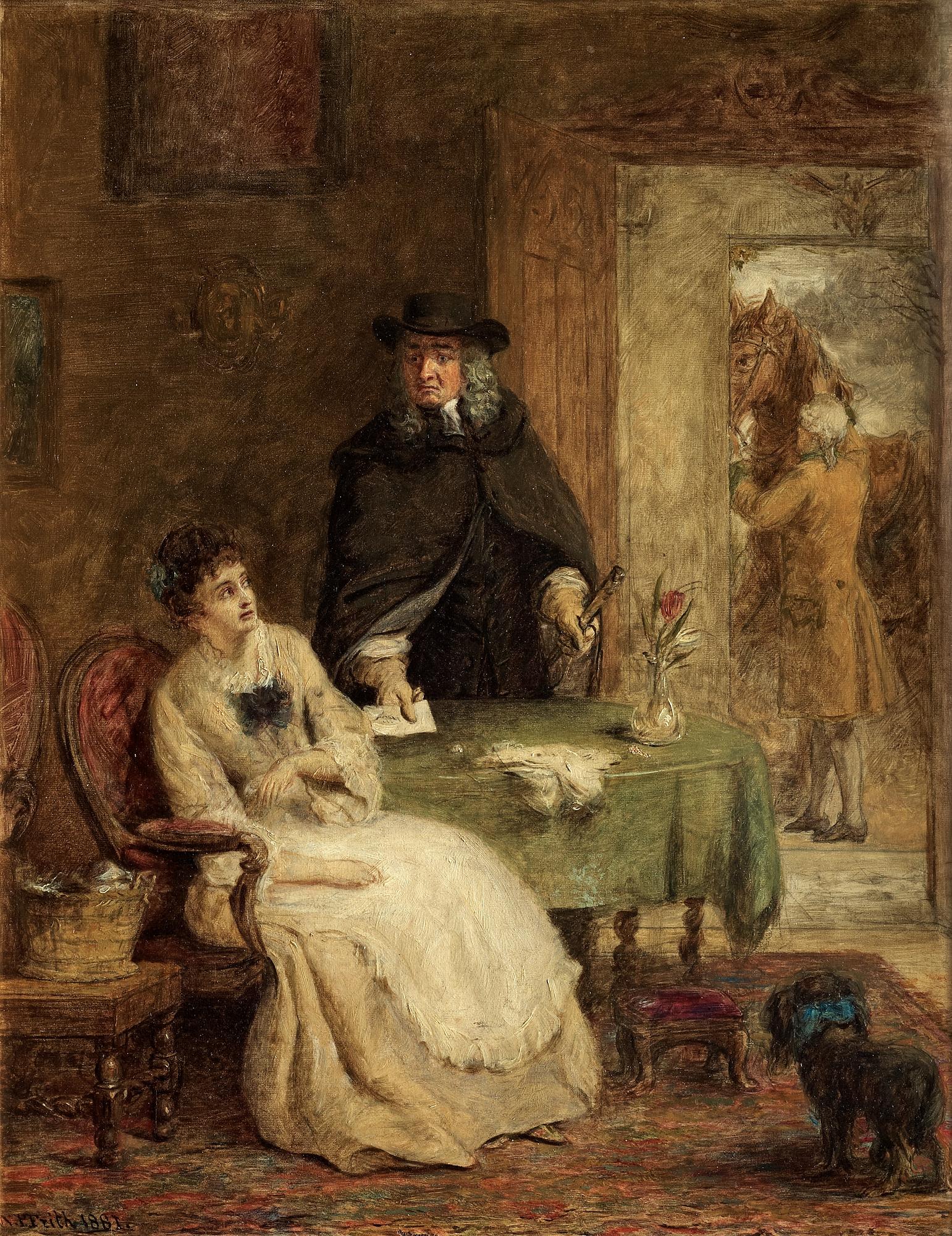 WILLIAM POWELL FRITH, olja på duk. Signerad och daterad 1881.