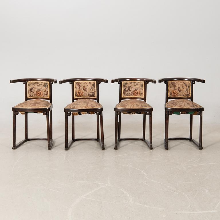 Josef Hoffmann, attributed, armchairs, 4 pcs, Art Deco, first half of the 20th century.