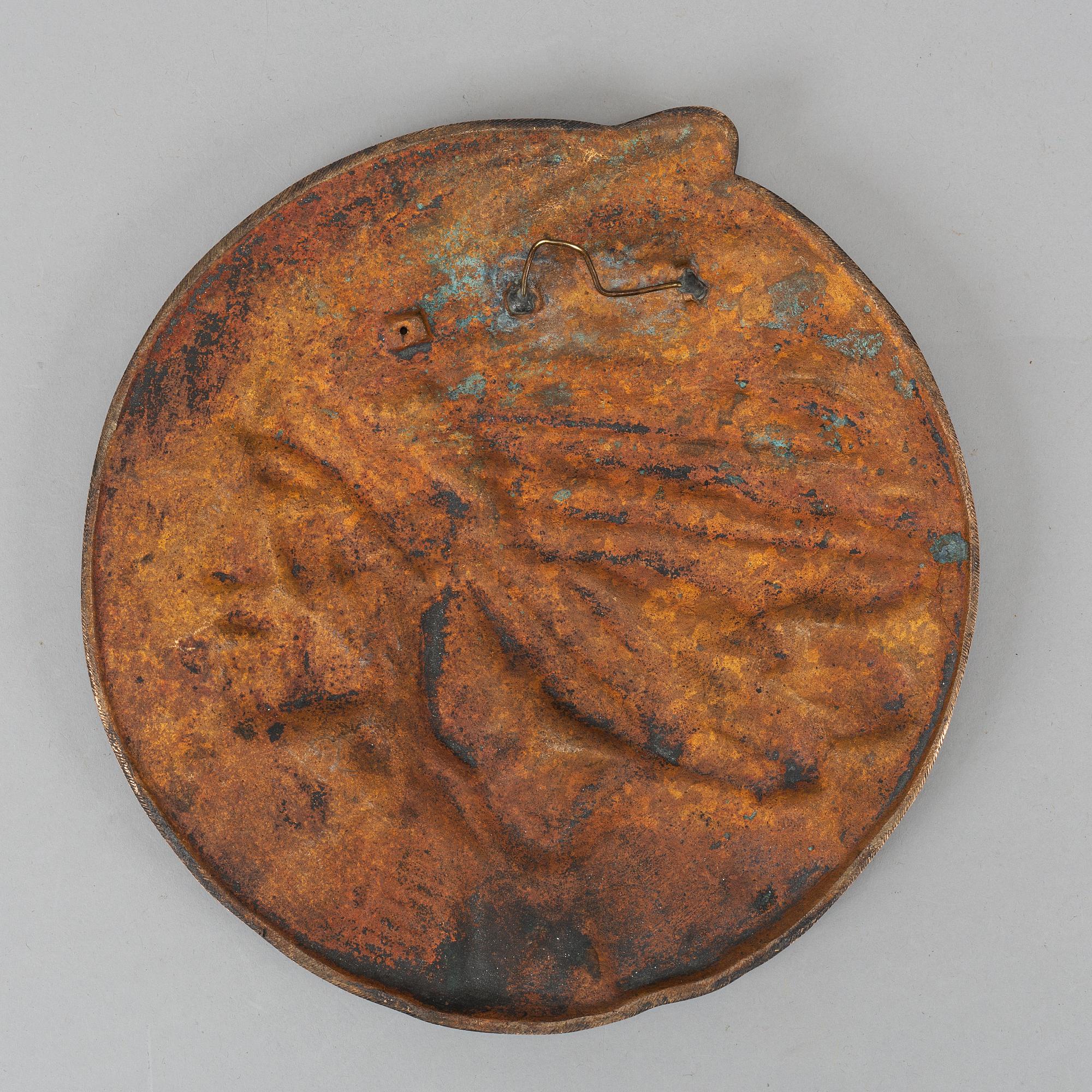 A ca 1900 bronze relief.