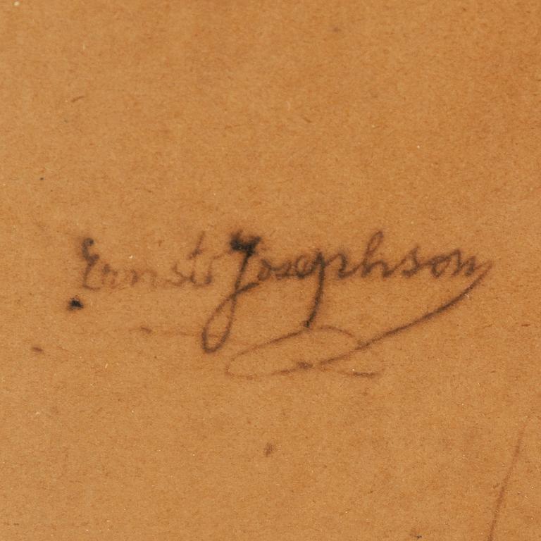 ERNST JOSEPHSON, Indian ink on paper, signed.
