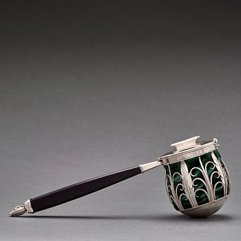 Atelier Borgila, a sterling and ebony collection bag, Stockholm 1931.