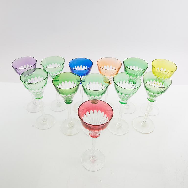 Wine glasses 12 pcs Kosta Boda first half of the 20th century.