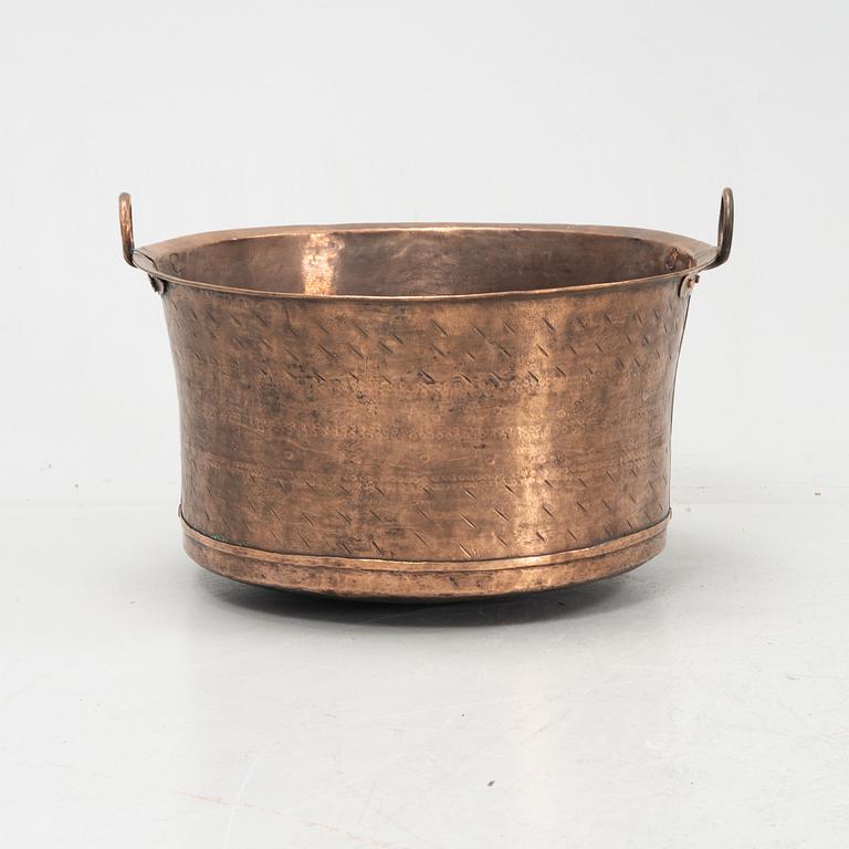 A copper vessel, 19th Century.