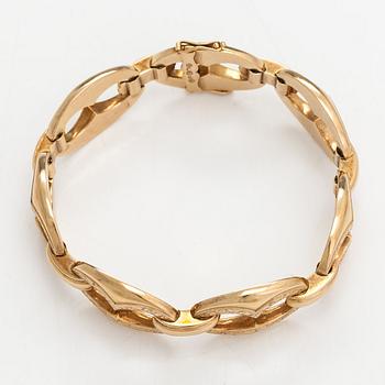 A 14K gold bracelet. Finnish import marks.