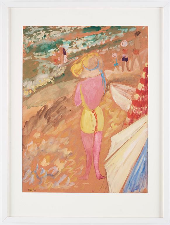 Sigrid Hjertén, On the beach.