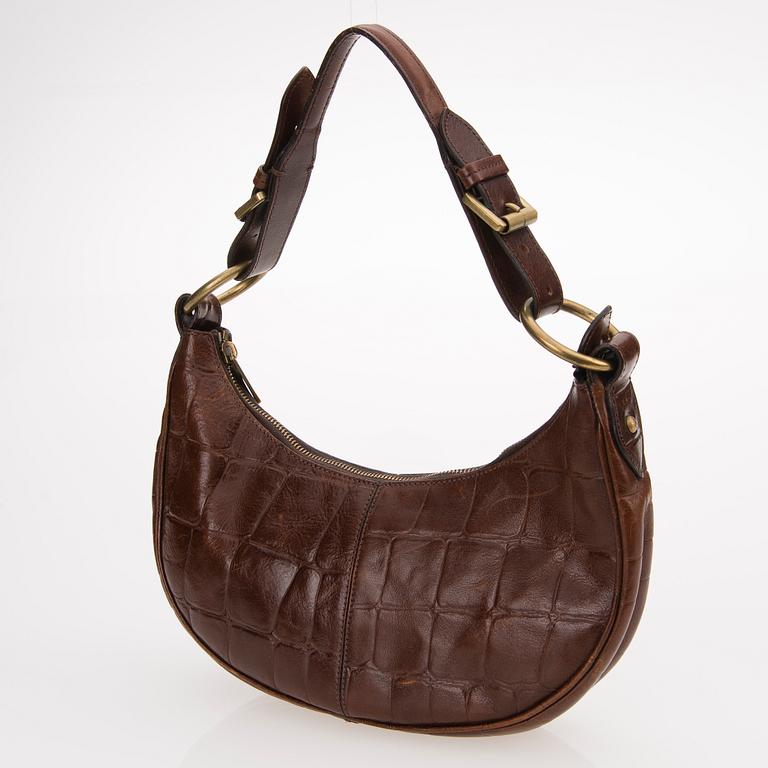 A Mulberry Bag in brown Congo leather and with brass details.