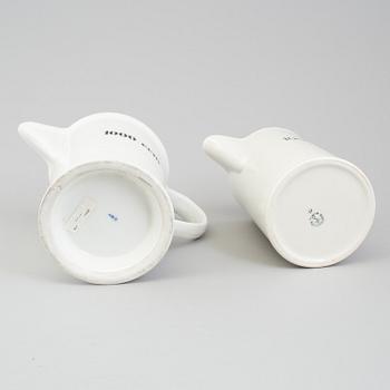 Two porcelain jugs, one by Gustavsber, early 20th century.