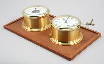 BAROMETER samt SKEPPSKLOCKA, Schatz, 1900-talets andra hälft.