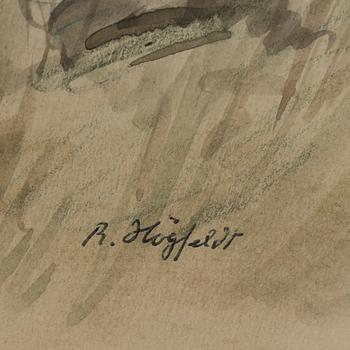 ROBERT HÖGFELDT, watercolour, signed.