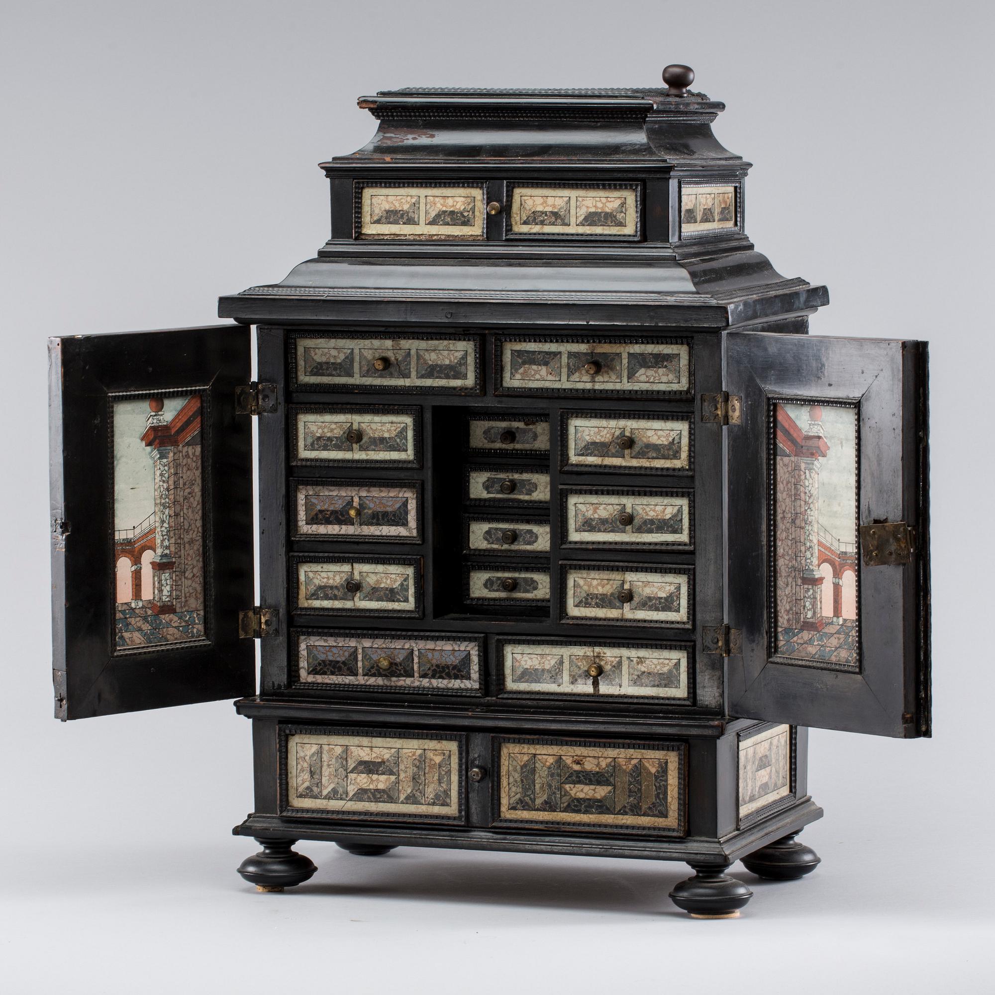 KABINETTSKÅP, barock, 1600-tal.