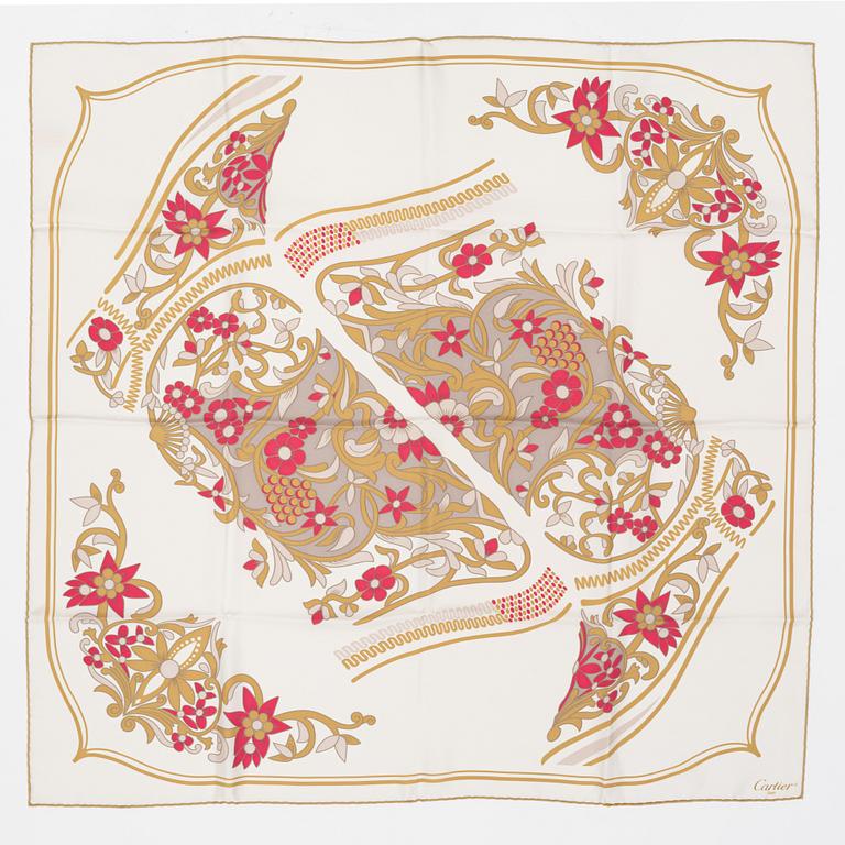 Cartier, scarf.