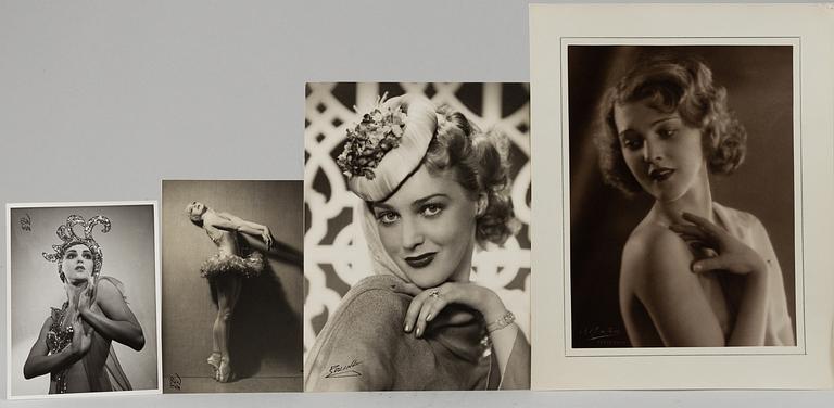 A set of four photographs by Walter Wolfenstein, Anna Riwkin-Brick, Tage Edling, Signed and stamped.
