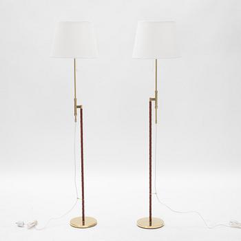 A pair of floor lamps, Möllers Armaturer, second par of the 20th Century.