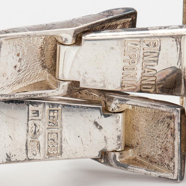 Björn Weckström, manschettknappar, "Polaris", silver, Lapponia 1978.