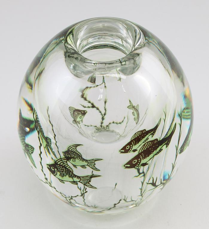 VAS, glas, Edward Hald, Graal 422, Orrefors, signerad.