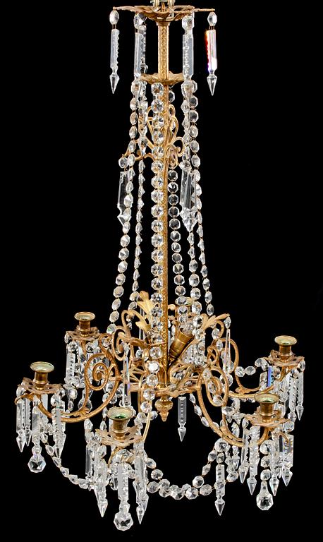 LJUSKRONA, oscariansk, 1800-talets senare del. Höjd 85 cm.