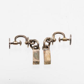 Wiwen Nilsson, a pair of silver earrings, Lund 1960.