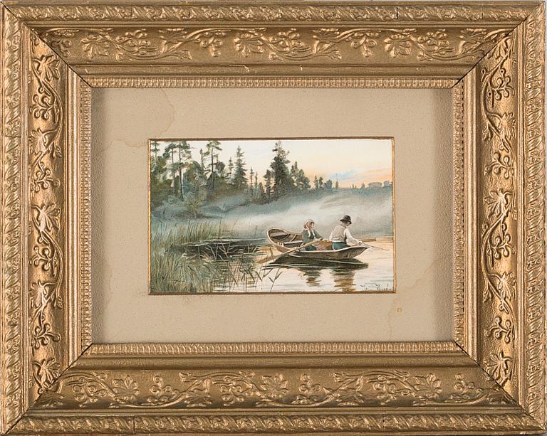 A watercolor painting by Johan Tirén. Signed.