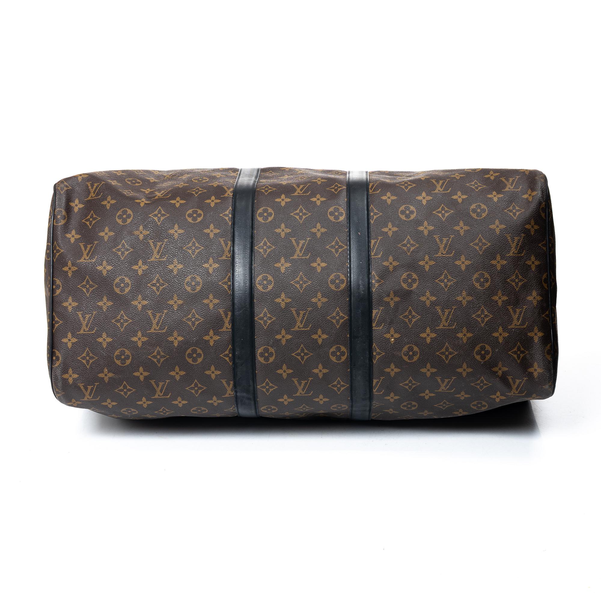 Louis Vuitton, weekender bag, “Macassar Waterproof Keepall 60 Bandoulière”.