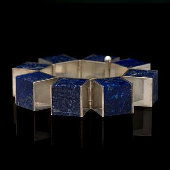 A POUL TRIGE SØRRESIIG BRACELET, sodalite, silver. Denmark, 1963 - 1972.