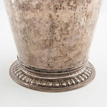 Pokal silver Nordeuropa, oidentifierad mästarstämpel, sannolikt 1700-tal.