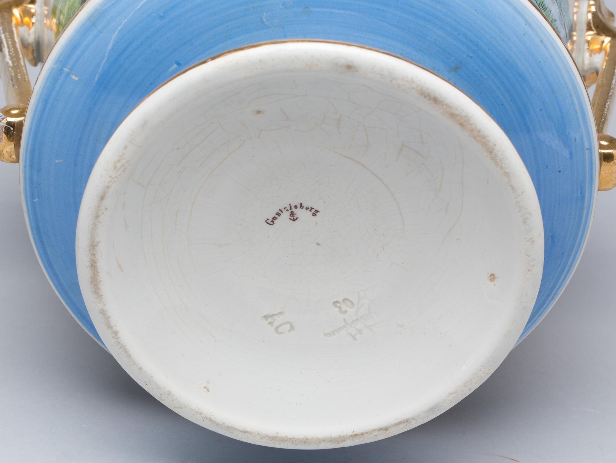 YTTERFODER, ett par, Gustavsberg, sent 1800-tal.