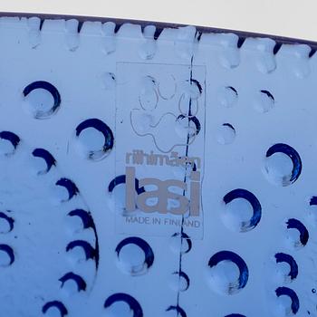 Nanny Still, jälkiruokamaljoja, 8 kpl sekä tarjoilumalja, "Grapponia", Riihimäen Lasi, 1970-luku.