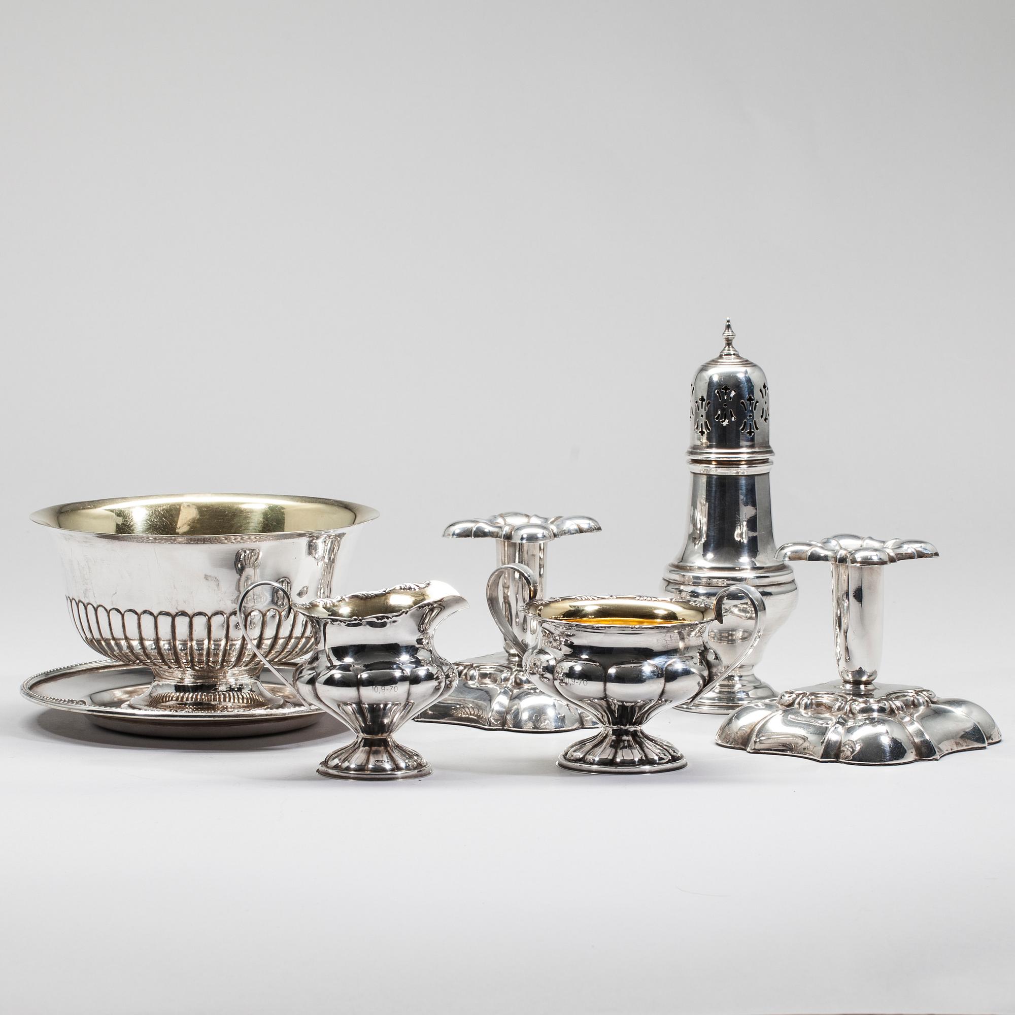 PARTI NYSILVER, 6 delar, Sverige/England 1900-tal.