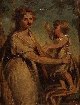 843. Carl Fredrik von Breda, "Friherrinnan Anna Catharina Hamilton, född Adelheim" (1778-1814) och hennes son "Malkolm Fredrik Hamilton" (1797-1816).