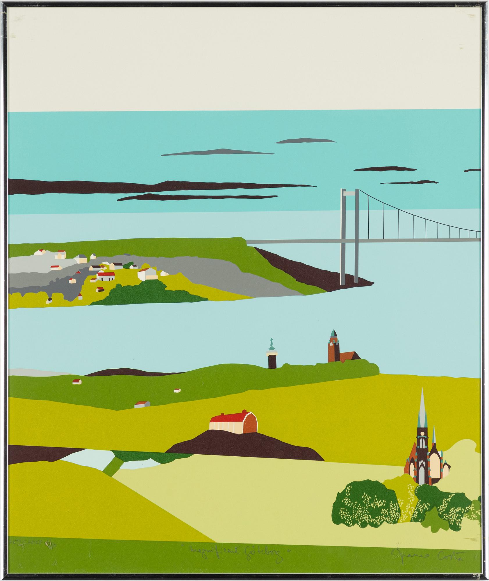 Franco Costa, triptych, "Magnificent Gothenburg", triptych.