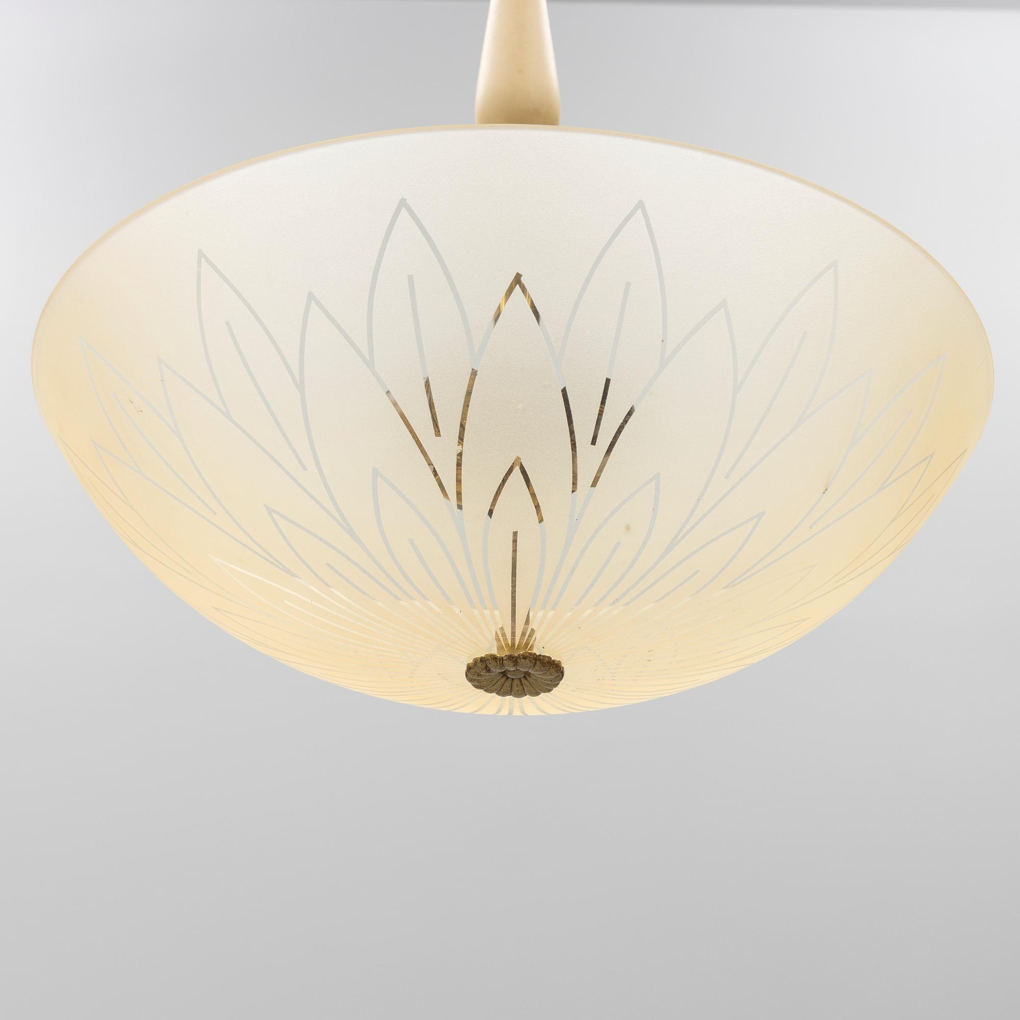 A ceiling lamp, Swedish Modern, 1940s.