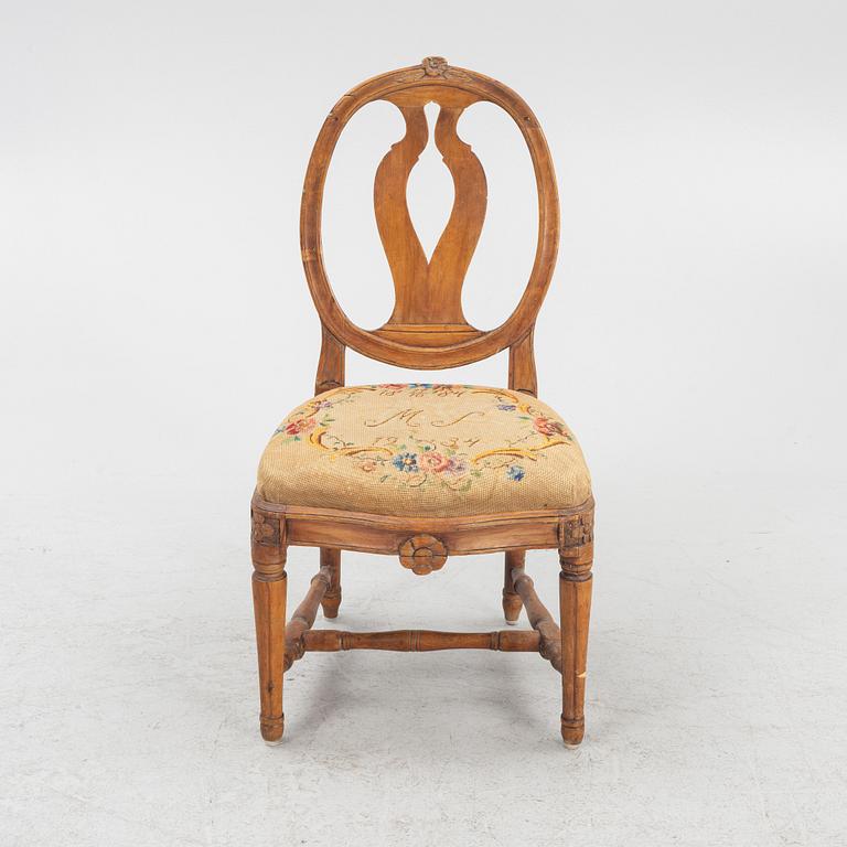 Stol, gustaviansk, sent 1700-tal.