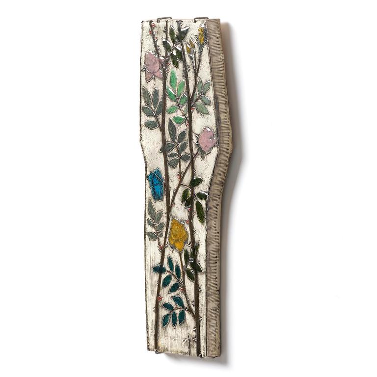 Rut Bryk, a stoneware wall relief, Arabia, Finland ca 1960.
